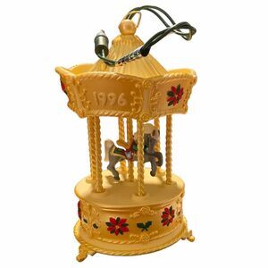 Hallmark Keepsake Magic Ornament 1996 Tobin Fraley Holiday Carousel #3 in Series